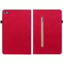 For Huawei MediaPad M5 Lite 10.1 Skin Feel Solid Color Zipper Leather Tablet Case(Red)