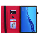 For Huawei MediaPad M5 Lite 10.1 Skin Feel Solid Color Zipper Leather Tablet Case(Red)