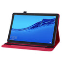 For Huawei MediaPad M5 Lite 10.1 Skin Feel Solid Color Zipper Leather Tablet Case(Red)
