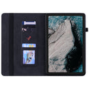 For Nokia T20 10.4 2021 Skin Feel Solid Color Zipper Leather Tablet Case(Black)