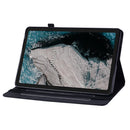 For Nokia T20 10.4 2021 Skin Feel Solid Color Zipper Leather Tablet Case(Black)