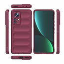 For Xiaomi 12/12 Pro Magic Shield TPU + Flannel Phone Case(Wine Red)