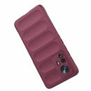 For Xiaomi 12/12 Pro Magic Shield TPU + Flannel Phone Case(Wine Red)
