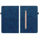 For Samsung Galaxy Tab A7 10.4 2020 SM-T500 Skin Feel Solid Color Zipper Smart Leather Tablet Case(Blue)