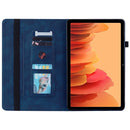 For Samsung Galaxy Tab A7 10.4 2020 SM-T500 Skin Feel Solid Color Zipper Smart Leather Tablet Case(Blue)