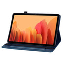 For Samsung Galaxy Tab A7 10.4 2020 SM-T500 Skin Feel Solid Color Zipper Smart Leather Tablet Case(Blue)