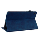 For Samsung Galaxy Tab A7 10.4 2020 SM-T500 Skin Feel Solid Color Zipper Smart Leather Tablet Case(Blue)
