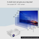 E600S 1920x1080P 400ANSI LCD LED Smart Projector, Same Screen Version, Plug Type:UK Plug