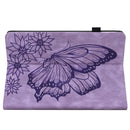 For Amazon Kindle Paperwhite 5 Big Butterfly Embossed Smart Leather Tablet Case(Purple)