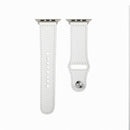 Nail Silver Buckle Leather Watch Band For Apple Watch Ultra 49mm / Series 8&7 45mm / SE 2&6&SE&5&4 44mm / 3&2&1 42mm(White)