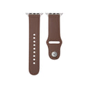 Nail Silver Buckle Leather Watch Band For Apple Watch Ultra 49mm / Series 8&7 45mm / SE 2&6&SE&5&4 44mm / 3&2&1 42mm(Coffee)