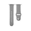 Nail Silver Buckle Leather Watch Band For Apple Watch Ultra 49mm / Series 8&7 45mm / SE 2&6&SE&5&4 44mm / 3&2&1 42mm(Grey)