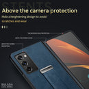 For Samsung Galaxy Z Fold2 SULADA Cool Series PC + Leather Texture Skin Feel Shockproof Phone Case(Brown)