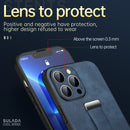 For iPhone 13 Pro Max SULADA Cool Series PC + Leather Texture Skin Feel Shockproof Phone Case(Red)