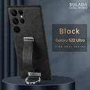 For Samsung Galaxy S22 Ultra 5G SULADA Cool Series PC + Leather Texture Skin Feel Shockproof Phone Case(Black)