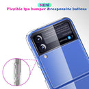 For Samsung Galaxy Z Flip4 5G Simple All-inclusive Clear Crystal Acrylic +TPU Shockproof Case