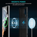For Samsung Galaxy S22 Ultra 5G MagSafe Magnetic Liquid Silicone Phone Case(Black)