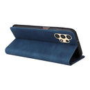 For Samsung Galaxy A13 4G Simple Suction Closure Leather Phone Case(Blue)
