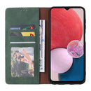 For Samsung Galaxy A13 4G Simple Suction Closure Leather Phone Case(Green)