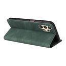 For Samsung Galaxy A13 4G Simple Suction Closure Leather Phone Case(Green)