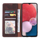 For Samsung Galaxy A13 4G Simple Suction Closure Leather Phone Case(Brown)
