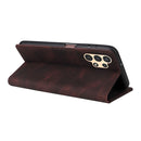 For Samsung Galaxy A13 4G Simple Suction Closure Leather Phone Case(Brown)