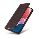 For Samsung Galaxy A13 4G Simple Suction Closure Leather Phone Case(Brown)