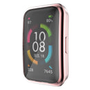 For Huawei Band 7 Full Coverage Electroplating TPU Watch Case(Pink)