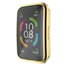 For Huawei Band 7 Full Coverage Electroplating TPU Watch Case(Gold)