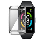 For Huawei Band 7 Full Coverage Electroplating TPU Watch Case(Silver)