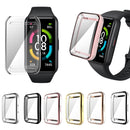 For Huawei Band 7 Full Coverage Electroplating TPU Watch Case(Transparent)