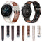 For Samsung Galaxy Watch 3 45mm Sewing Thread Genuine Leather Watch Band(Black)