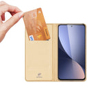 For Xiaomi 12 Lite DUX DUCIS Skin Pro Series Shockproof Leather Phone Case(Gold)