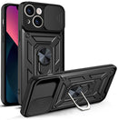 For iPhone 14 Sliding Camera Cover Design TPU+PC Phone Case (Black)