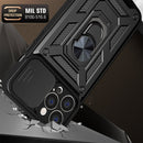 For iPhone 14 Plus Sliding Camera Cover Design TPU+PC Phone Case (Black)