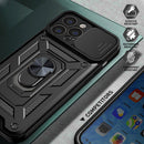 For iPhone 14 Plus Sliding Camera Cover Design TPU+PC Phone Case (Black)