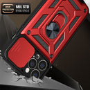For iPhone 14 Plus Sliding Camera Cover Design TPU+PC Phone Case (Red)