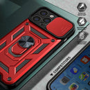 For iPhone 14 Plus Sliding Camera Cover Design TPU+PC Phone Case (Red)