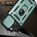 For iPhone 14 Plus Sliding Camera Cover Design TPU+PC Phone Case (Green)
