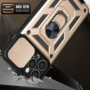 For iPhone 14 Plus Sliding Camera Cover Design TPU+PC Phone Case (Gold)