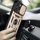 For iPhone 14 Plus Sliding Camera Cover Design TPU+PC Phone Case (Gold)