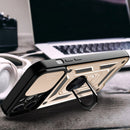 For iPhone 14 Plus Sliding Camera Cover Design TPU+PC Phone Case (Gold)