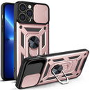 For iPhone 14 Plus Sliding Camera Cover Design TPU+PC Phone Case (Rose Gold)