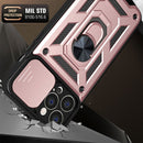 For iPhone 14 Plus Sliding Camera Cover Design TPU+PC Phone Case (Rose Gold)