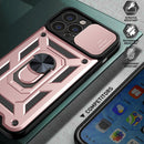 For iPhone 14 Plus Sliding Camera Cover Design TPU+PC Phone Case (Rose Gold)