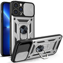 For iPhone 14 Plus Sliding Camera Cover Design TPU+PC Phone Case (Silver)