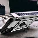 For iPhone 14 Plus Sliding Camera Cover Design TPU+PC Phone Case (Silver)