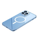 Transparent MagSafe Magnetic Phone Case with Lens Film For iPhone 13 Pro(Sierra Blue)