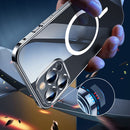 Transparent MagSafe Magnetic Phone Case with Lens Film For iPhone 13 Pro(Sierra Blue)