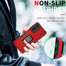 For Motorola Moto G52 Ring Holder Non-slip Armor Phone Case(Blue)